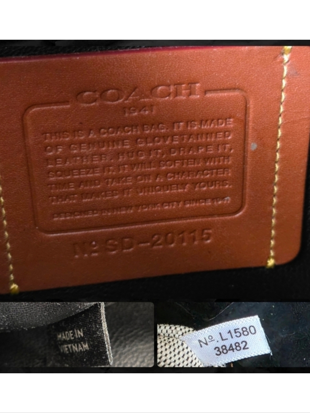 Coach 38482 1941 Saddle 23 Crossbody Patchwork Black Suede Leather Bag - Picture 14 of 16